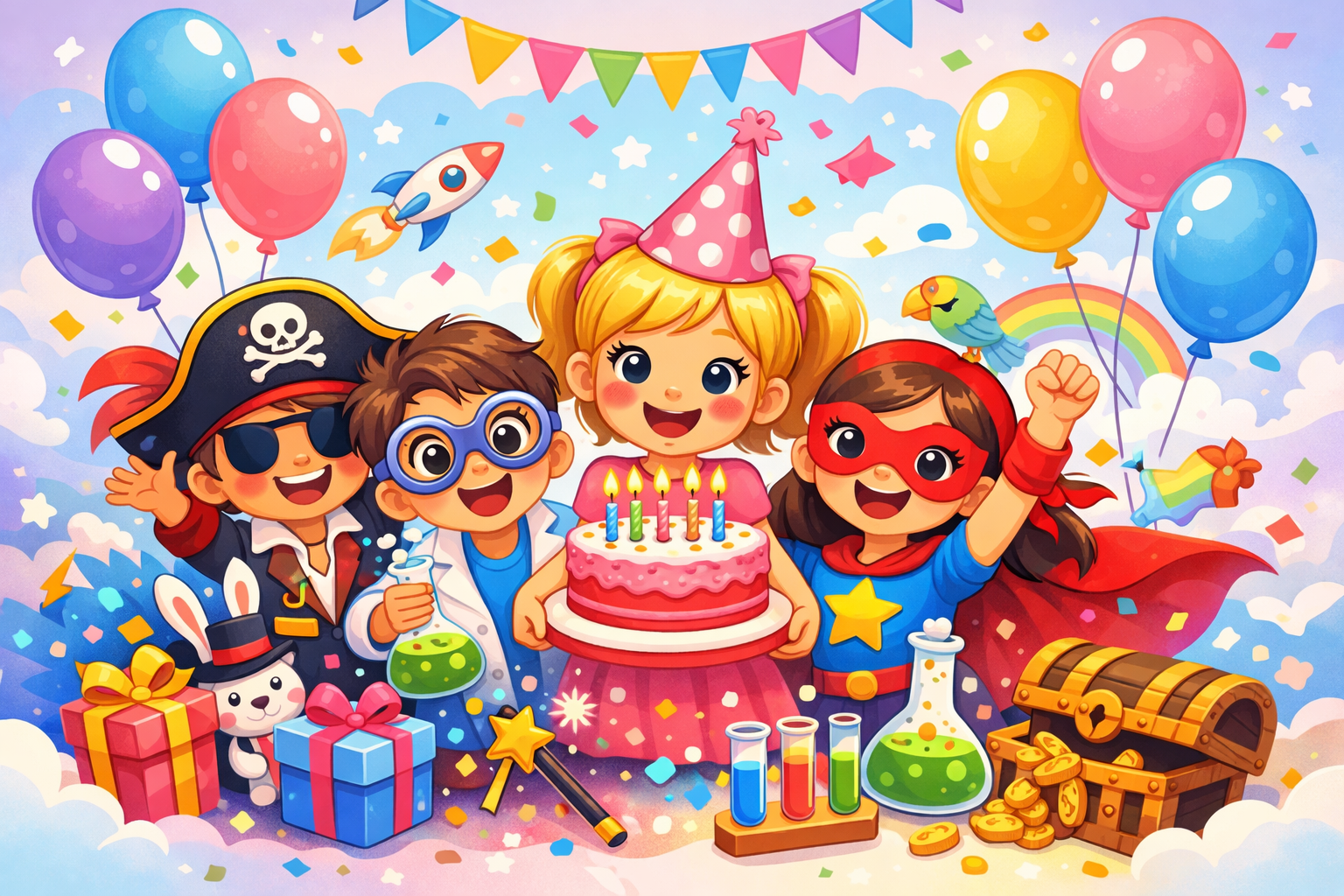 הפעלת יום הולדת צבעונית לילדים